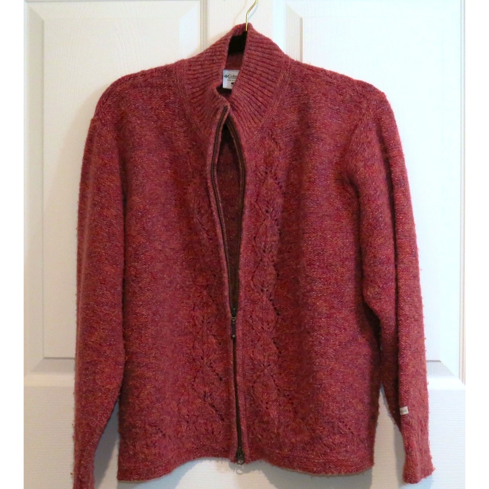 Columbia Cardigan Sweater Heavy Duty Size L 2-way Zipper
